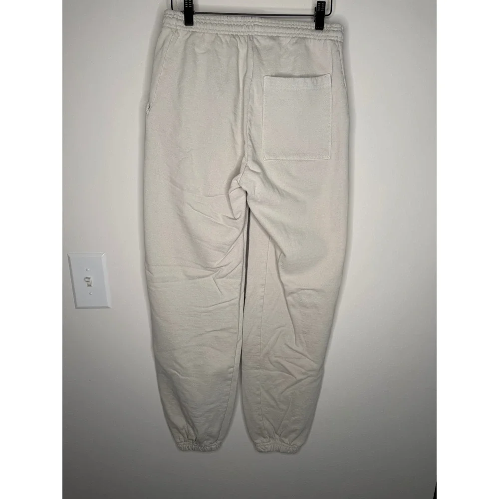SANA Detroit Skeleton Logo Sweatpants Oatmeal Cream Joggers Size XS Streetwear